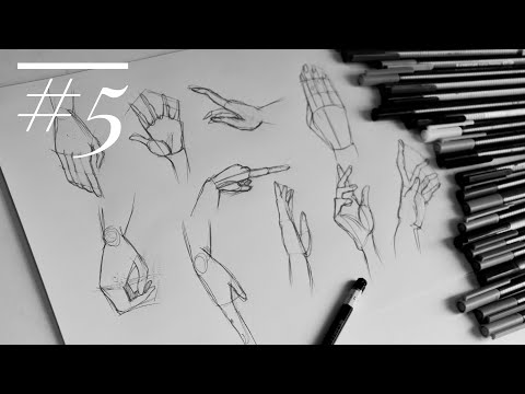 How to Draw HANDS and HAND POSES! / step by step - როგორ დავხატოთ ადამიანის ხელი ეტაპობრივად